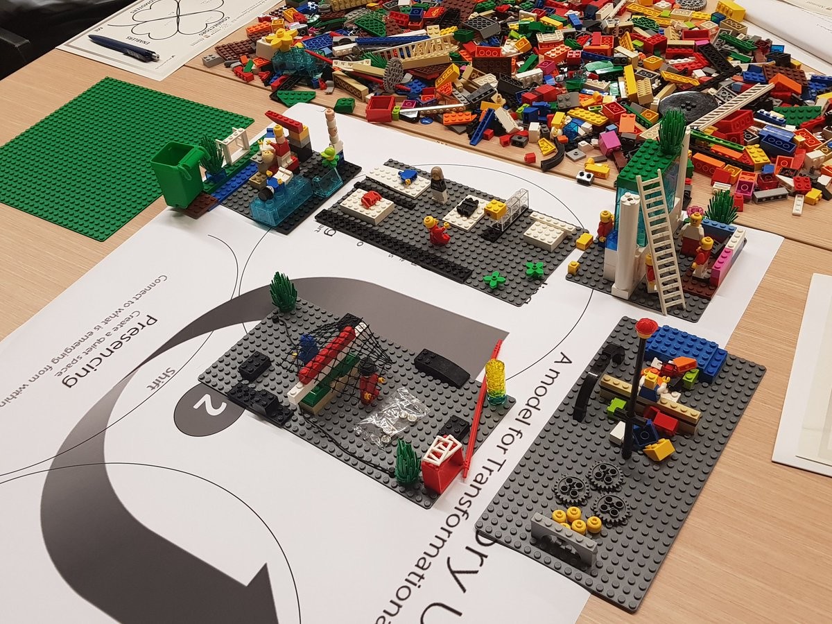 Fig 5: LEGO@ Serious Play® Landscape created by one of the teams, reflecting the shared vision of the team of an specific challenge, applying Theory U